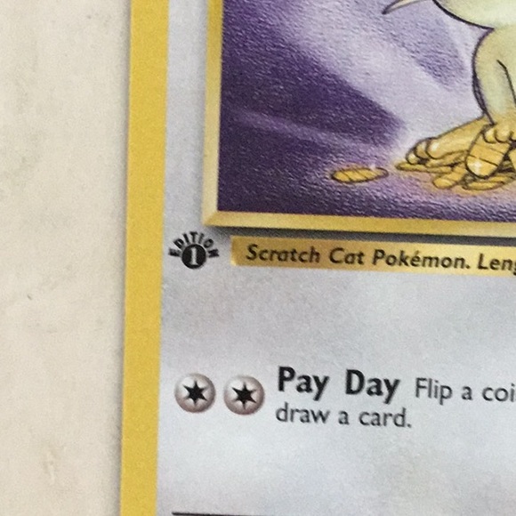 Pokemon Meowth 1st Edition 1999 Pokemon Card 56/64 Jungle TCG #56 - Picture 3 of 7